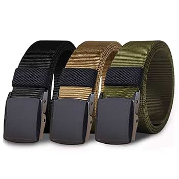 WYuZe 3 Pack Nylon Belts for Men, 1.5